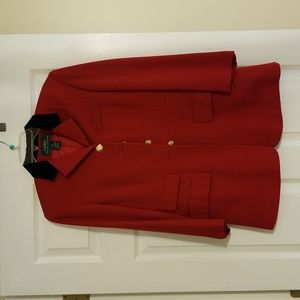Ladies wool blazer, Dark red size 6